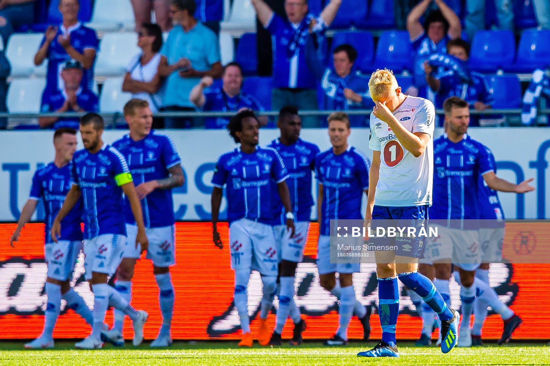 Sondre Sørløkk of Ranheim looks dejected