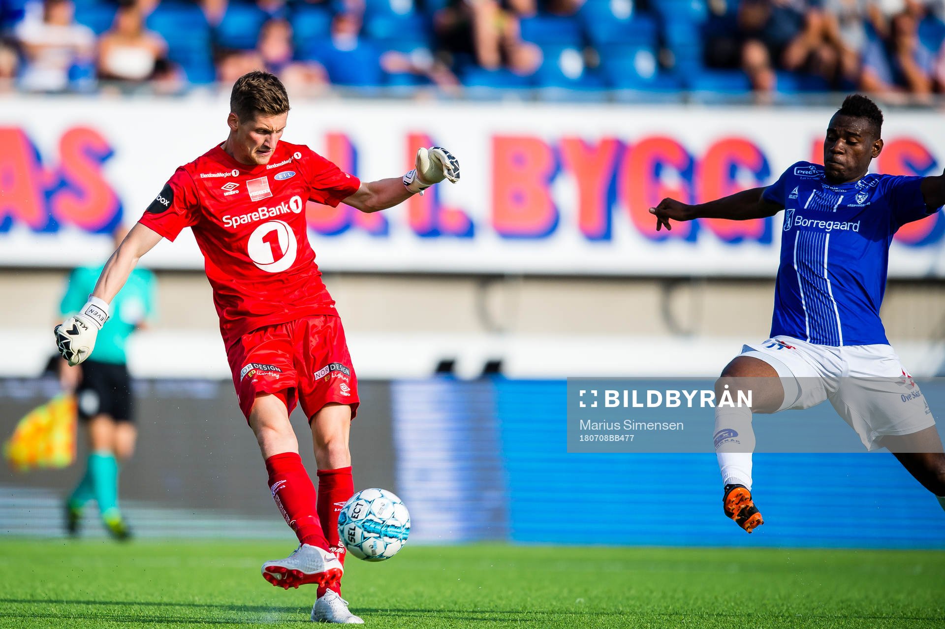 Even Barli of Ranheim and Rashad Muhammed of Sarpsborg 08