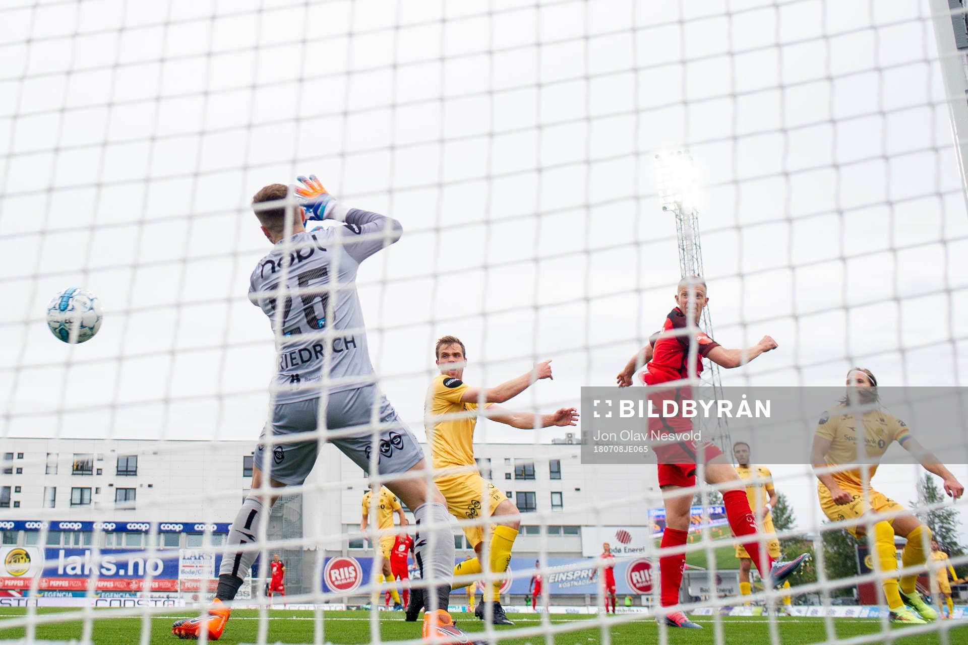 Peter Orry Larsen of Brann scores the 1-2 goal