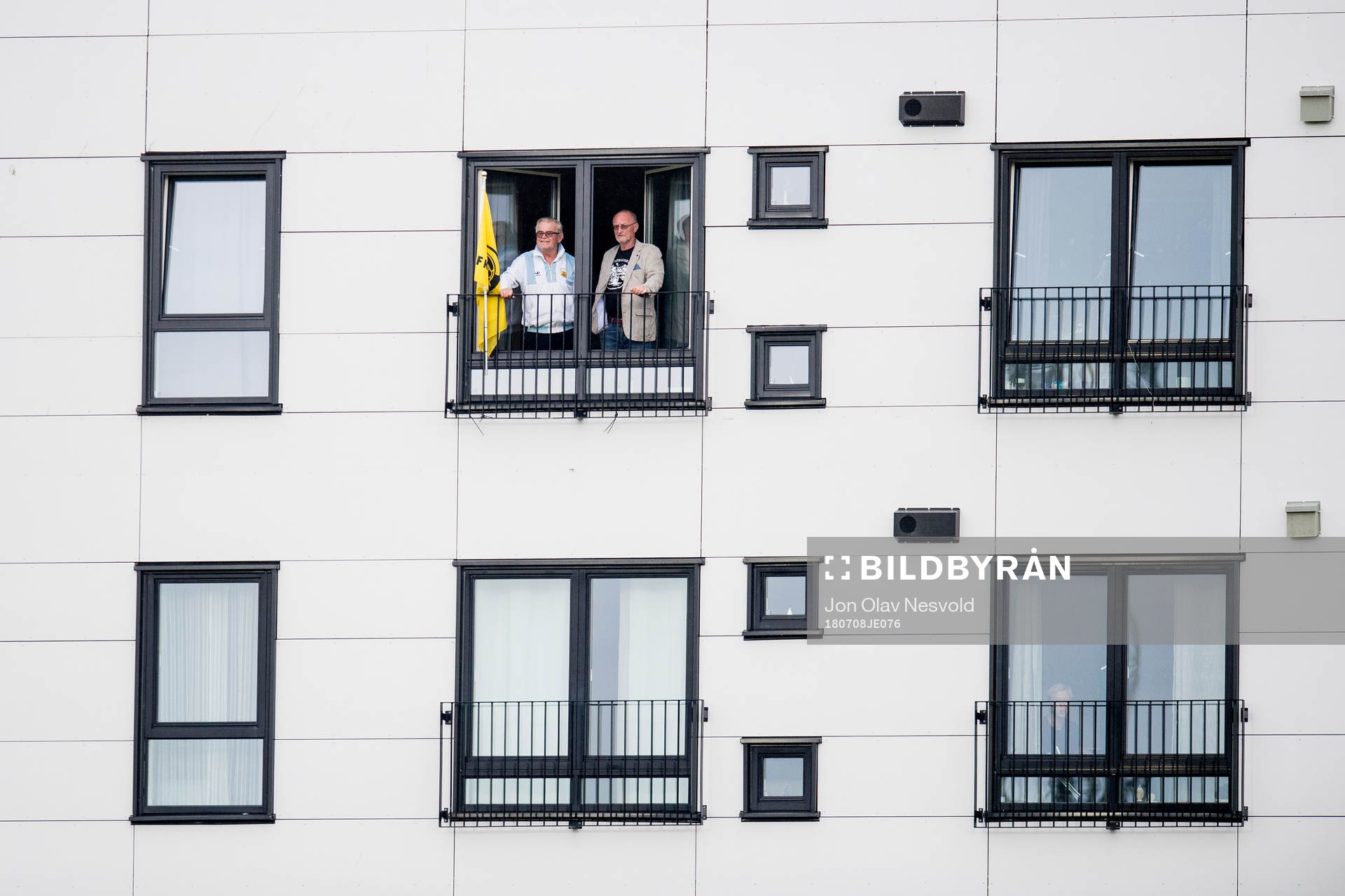 Spectators follow the Eliteserien match between Bodø/Glimt