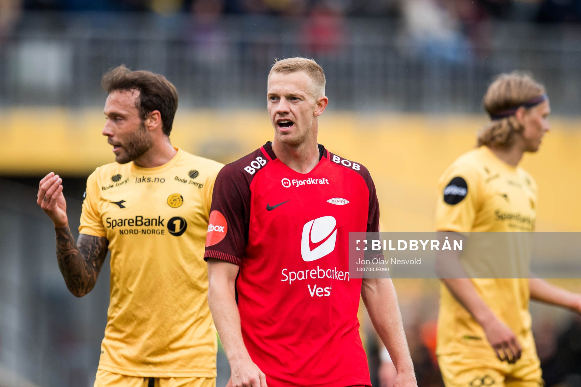 José Ángel of Bodø/Glimt and Peter Orry Larsen of Brann