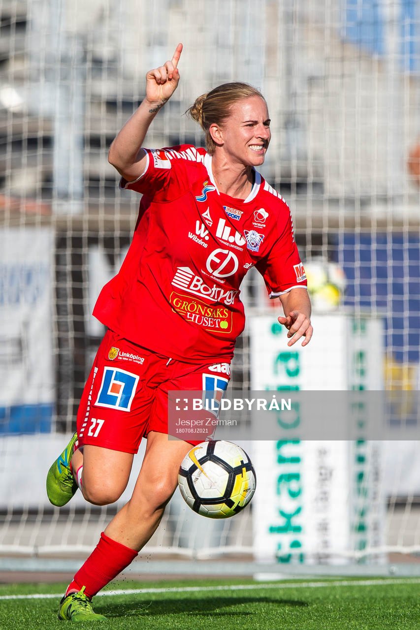 Linköpings Natasha Dowie jublar