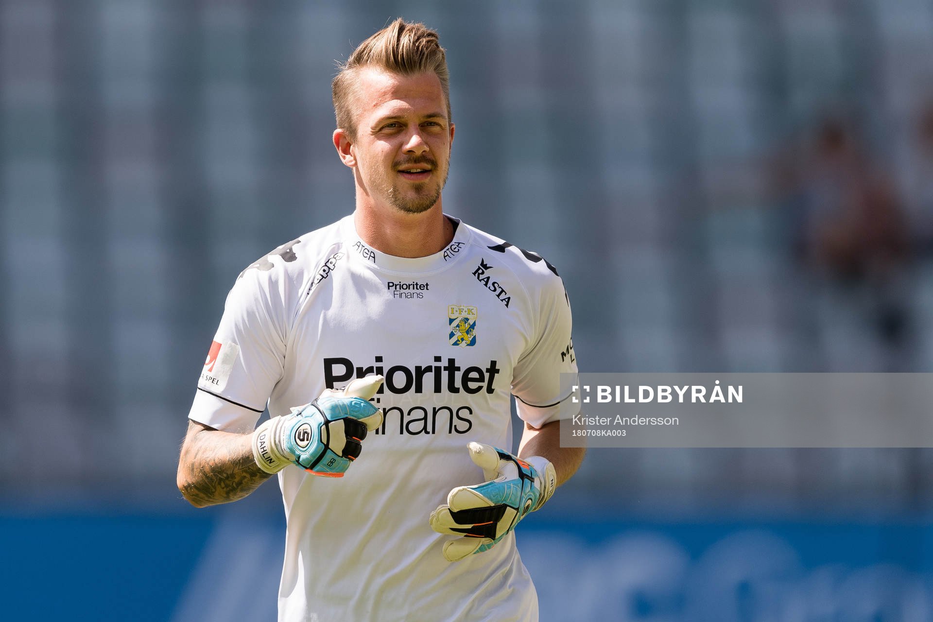 IFK Göteborgs målvakt Erik Dahlin före fotbollsmatchen i