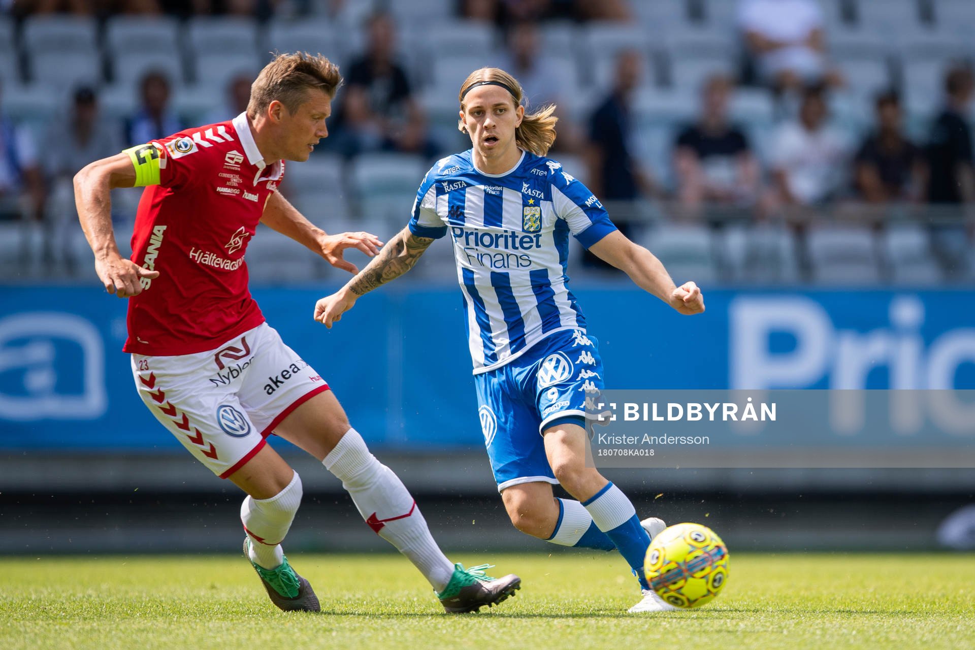 Kalmars Viktor Elm och IFK Göteborgs Elias Mar Omarsson