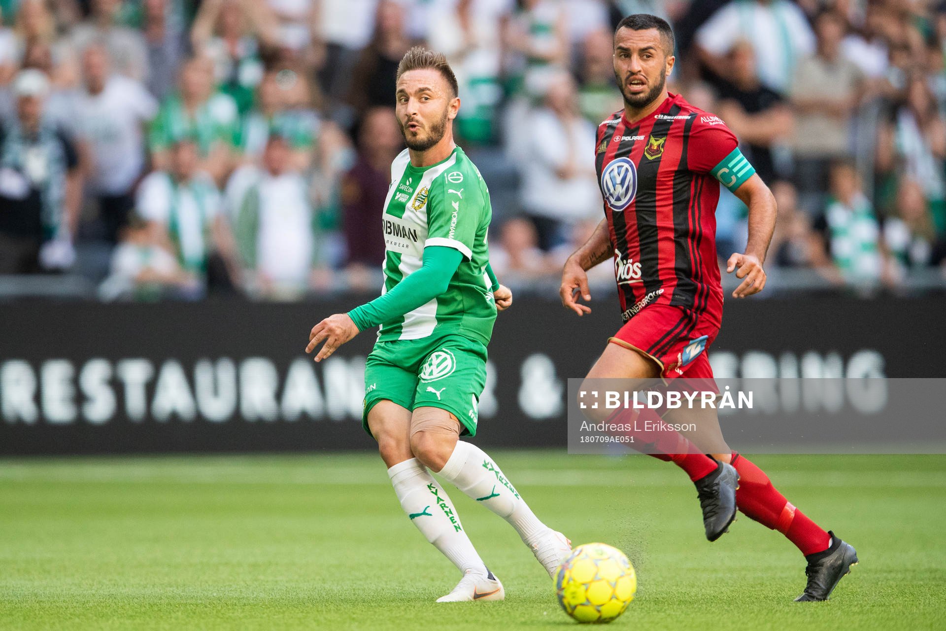 Hammarbys Muamer Tankovic och Östersunds Brwa Nouri