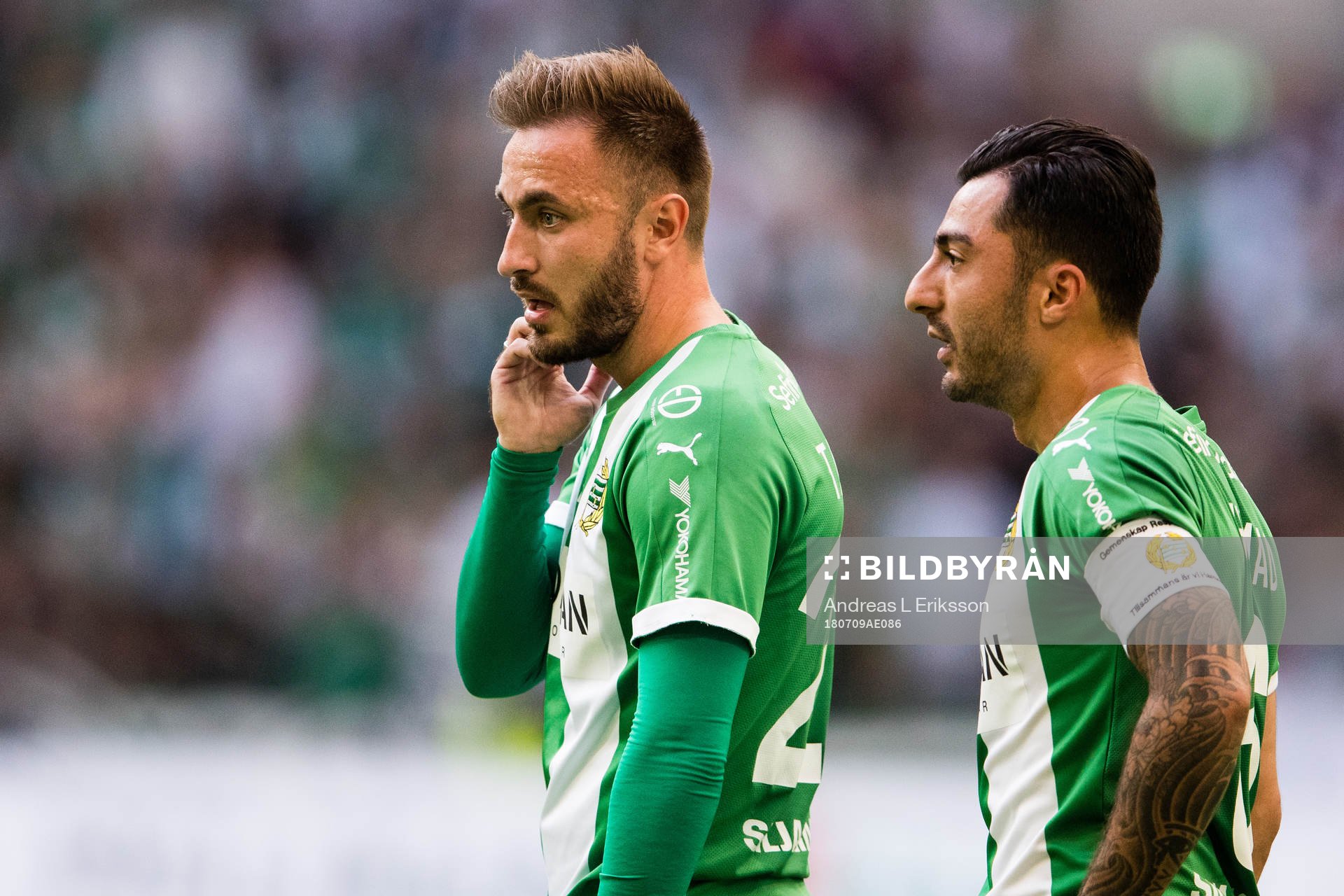 Hammarbys Muamer Tankovic och Jiloan Hamad deppar