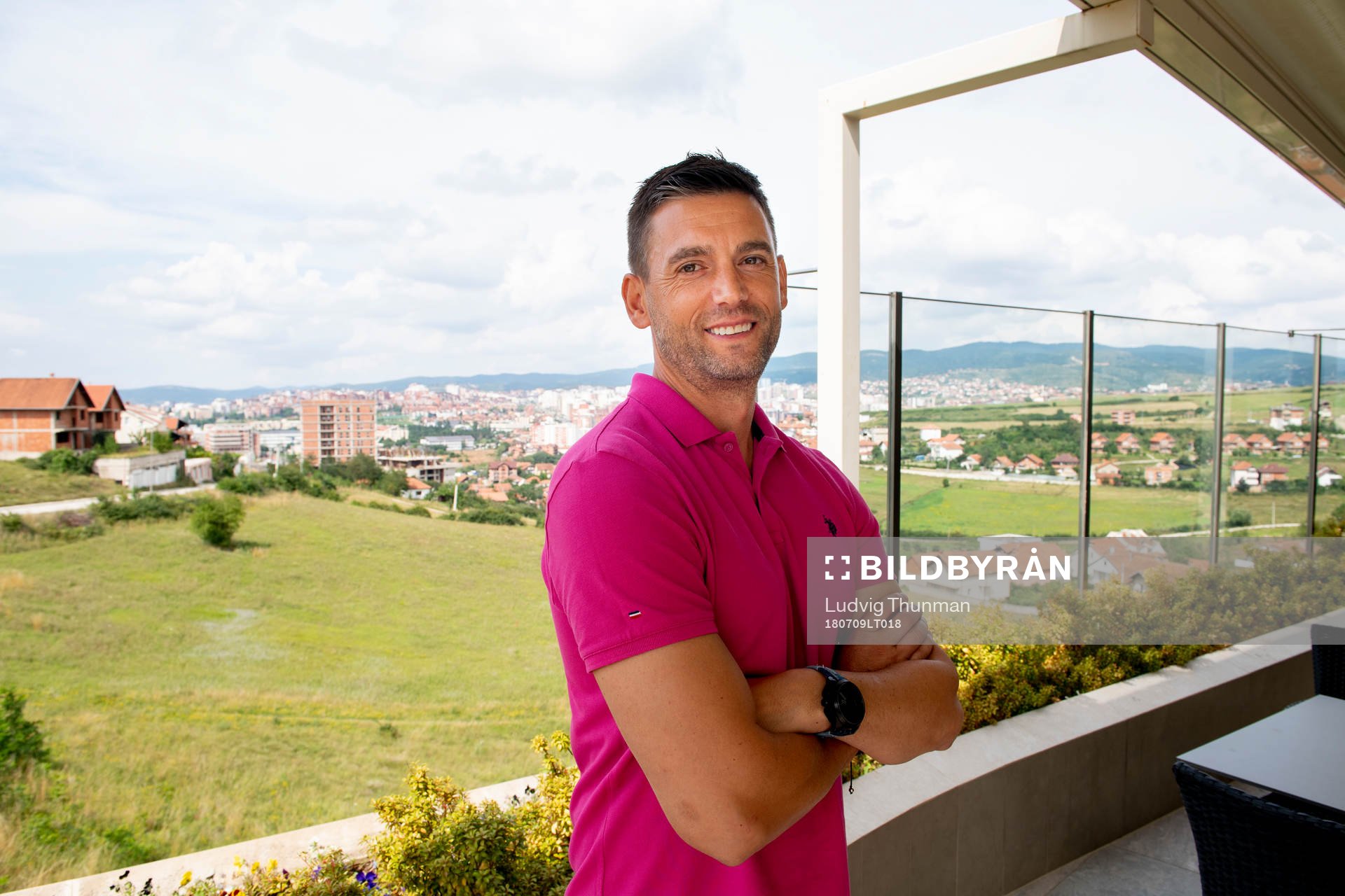 Head coach Bekim Isufi of FC Drita poses for a portrait
