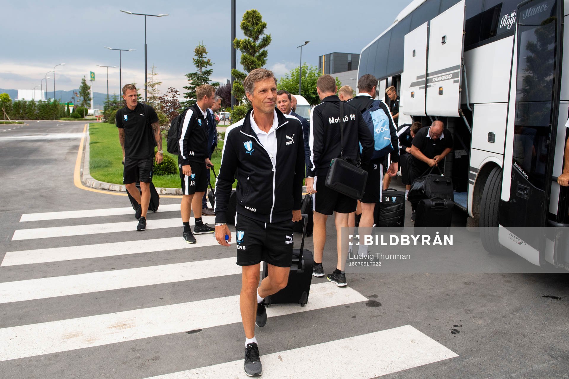 Assistant coach Jens Fjellström of Malmö FF arrives