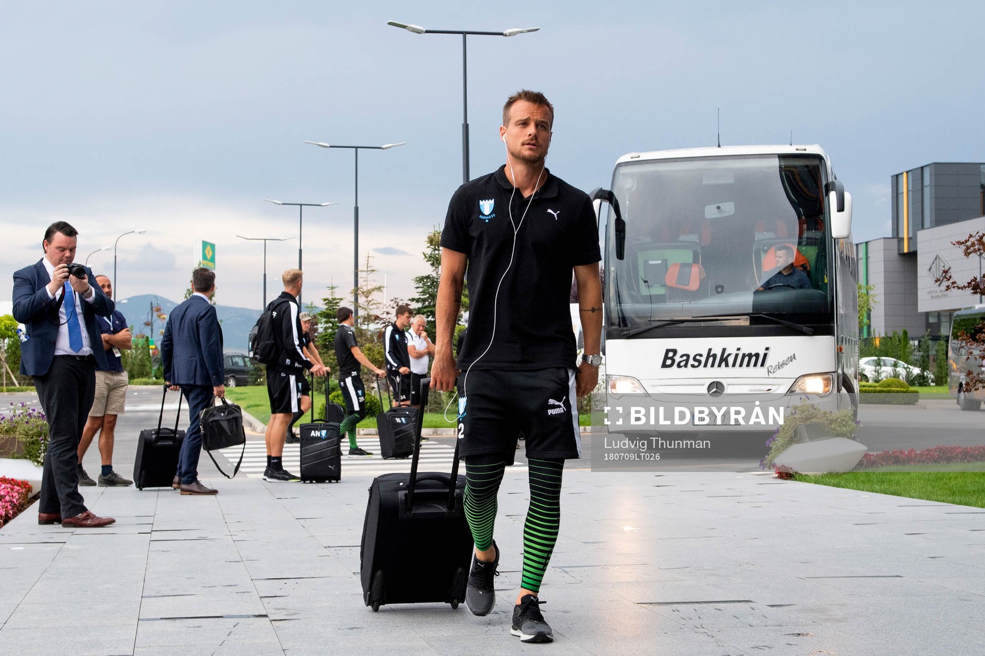 Eric Larsson of Malmö FF arrives