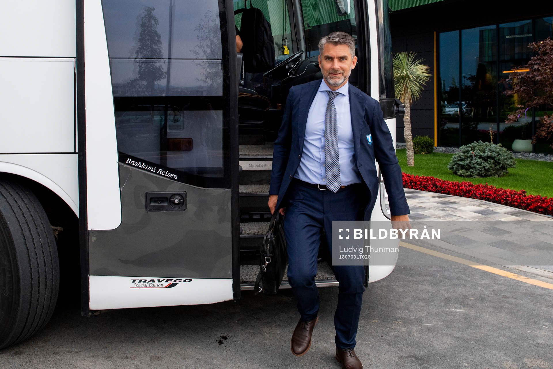 CEO Niclas Carlnén of Malmö FF arrives