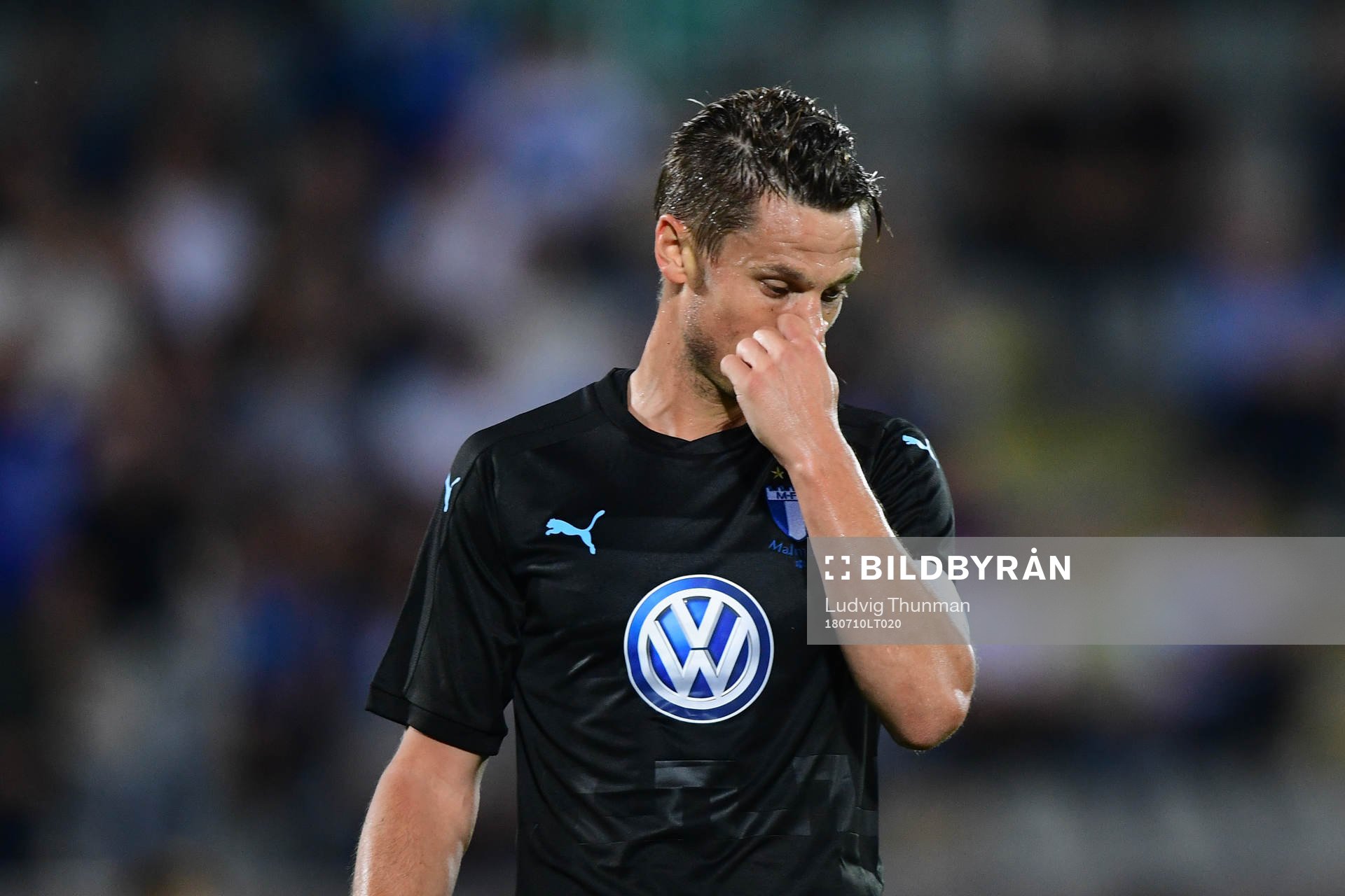 Markus Rosenberg of Malmö FF looks dejected
