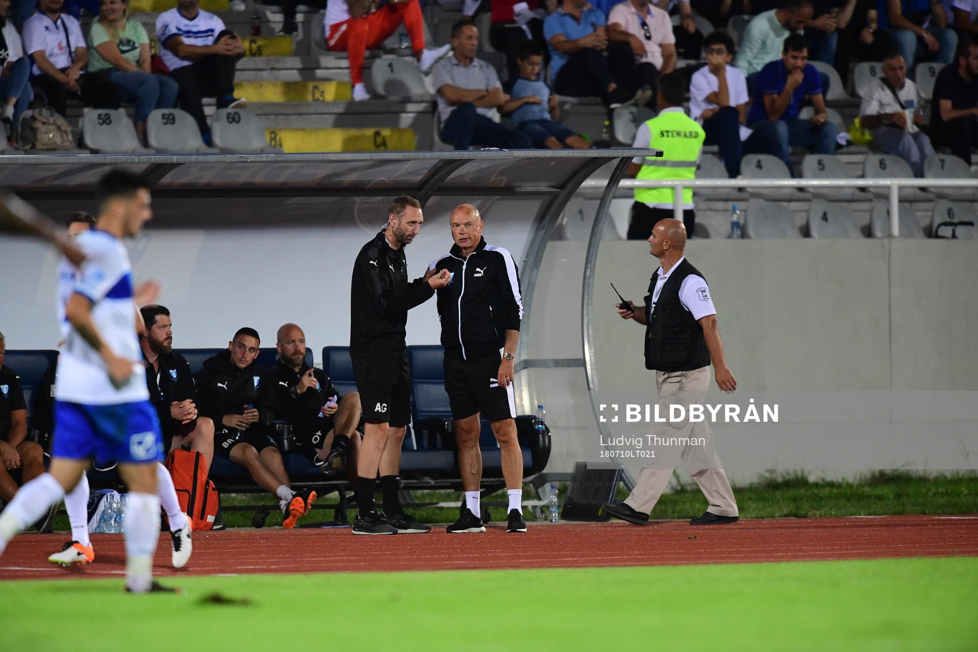 during the UEFA Champions League qualifying match between