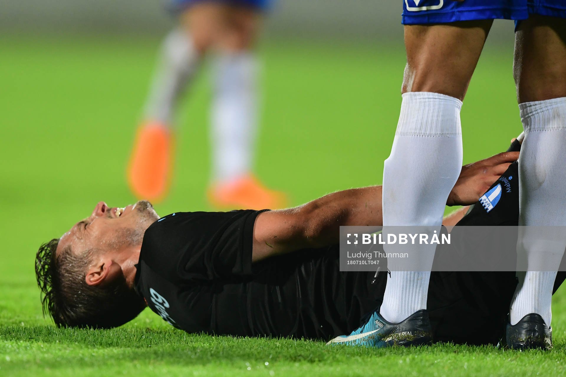 Markus Rosenberg of Malmö FF lies down