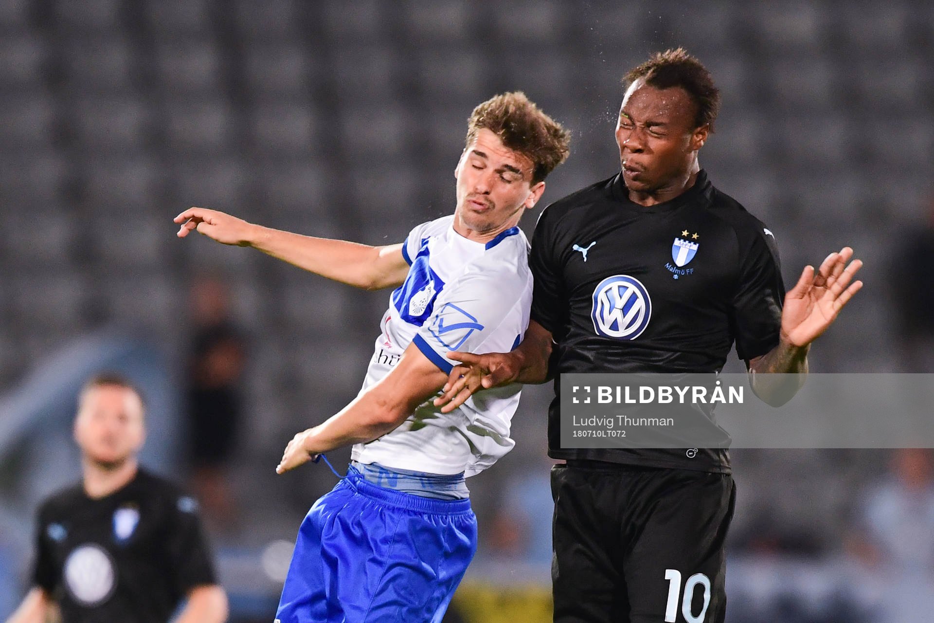 Drilon Musaj of Drita and Carlos Strandberg of Malmö FF