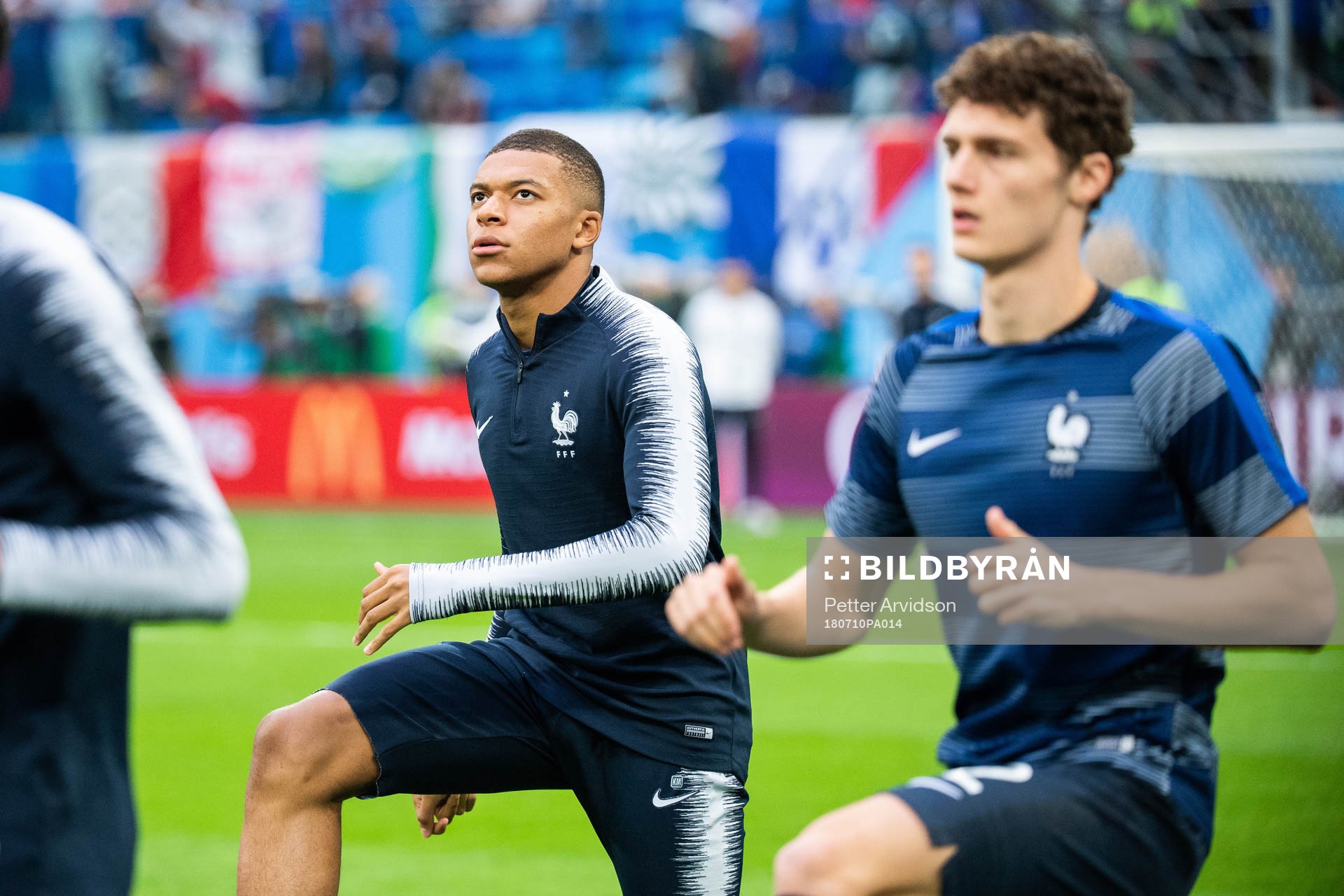 Kylian Mbappe of France prior to the FIFA World Cup semi