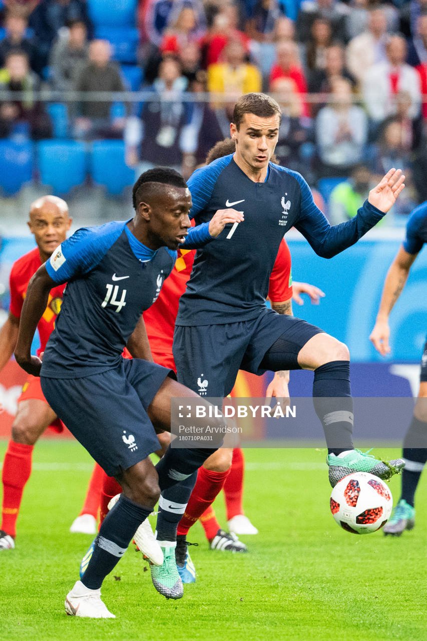 Blaise Matuidi and Antoine Griezmann of France