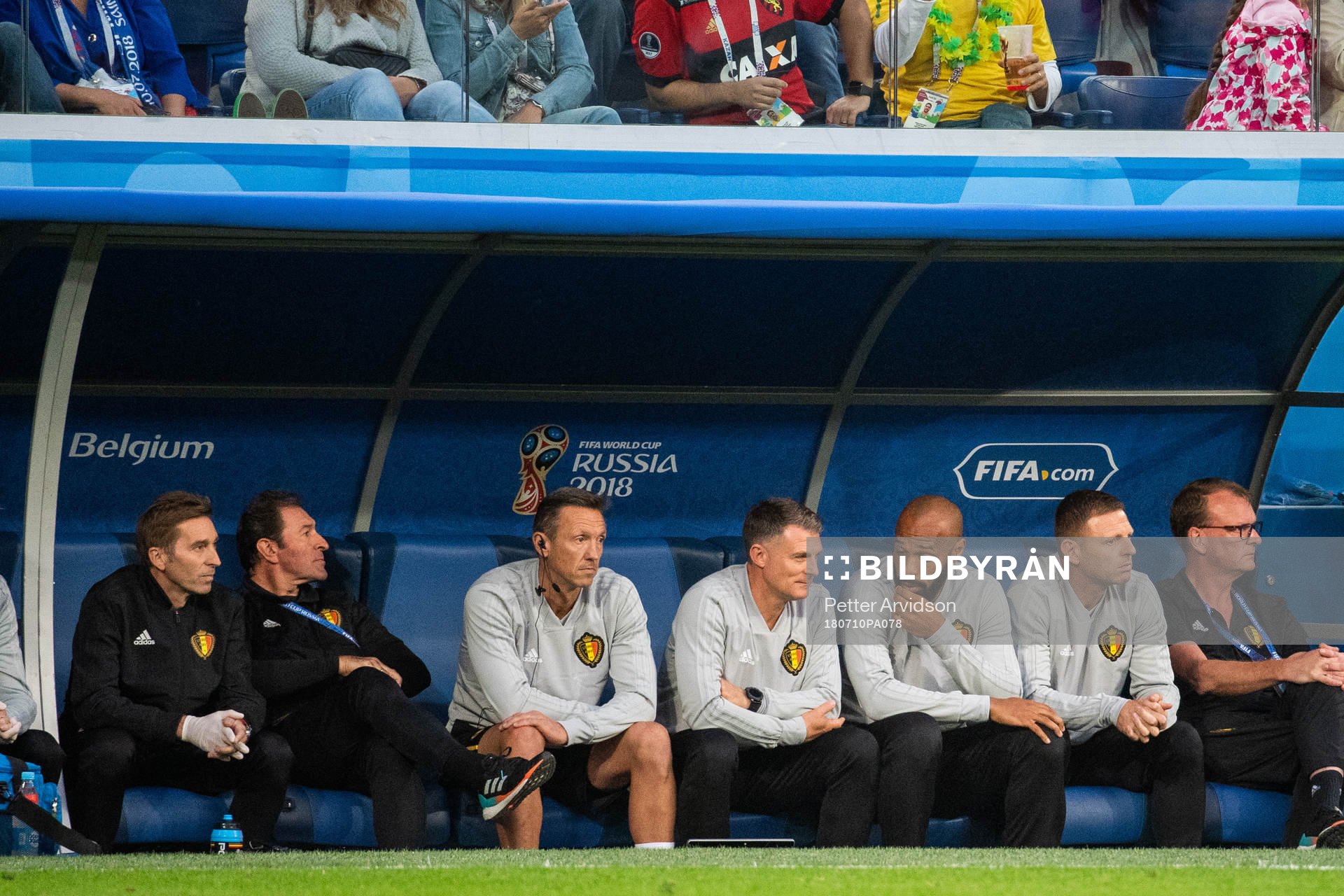 Assisting coach Thierry Henry (third from the left)