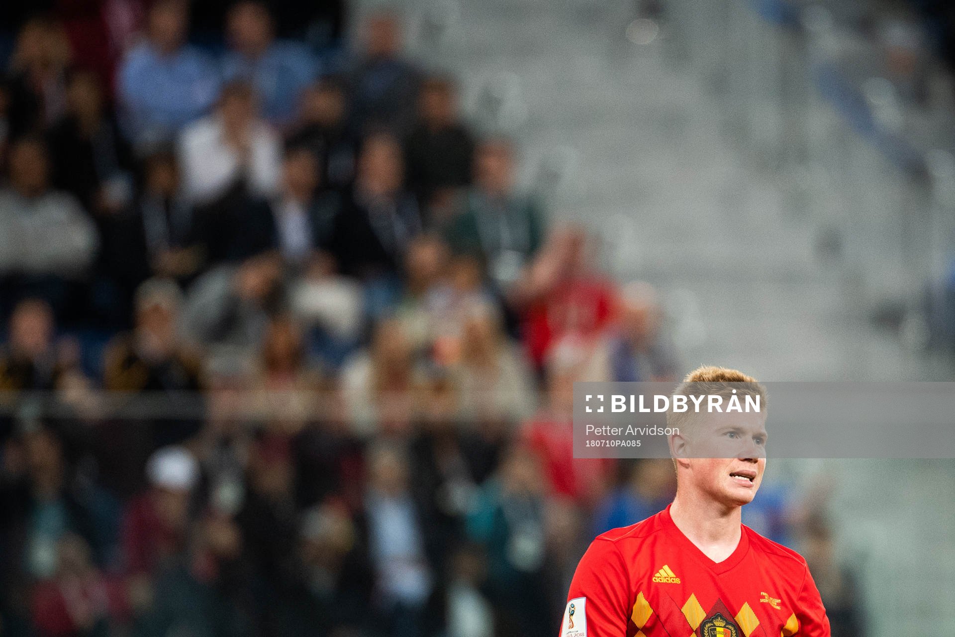 Kevin De Bruyne of Belgium looks dejected