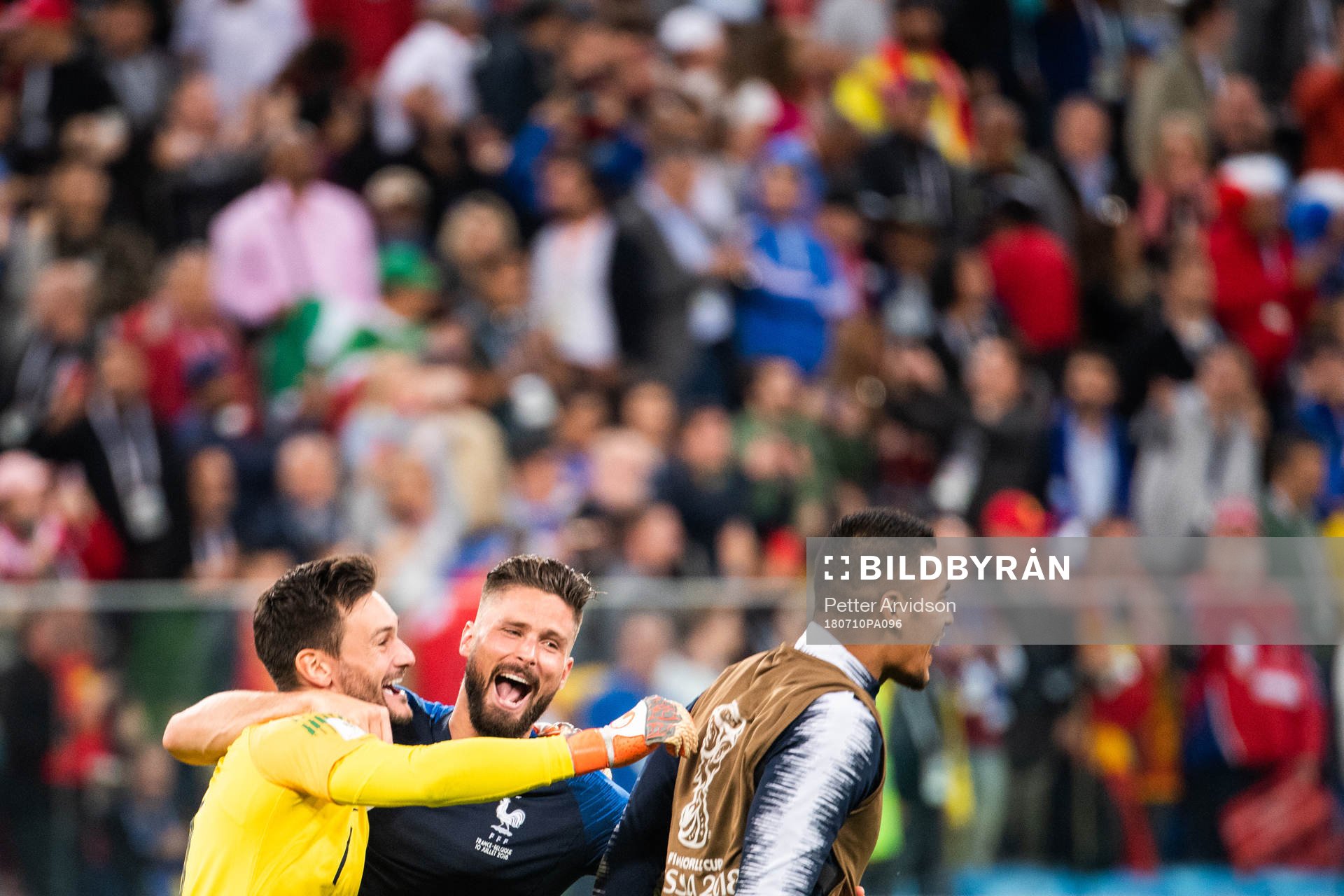 goalkeeper Hugo Lloris and Olivier Giroud of France