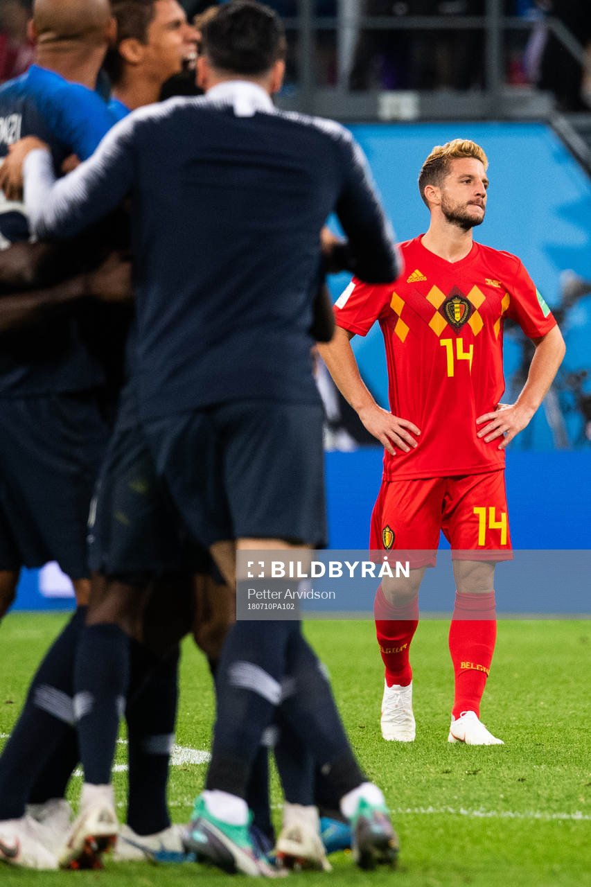 Dries Mertens of Belgium looks dejected