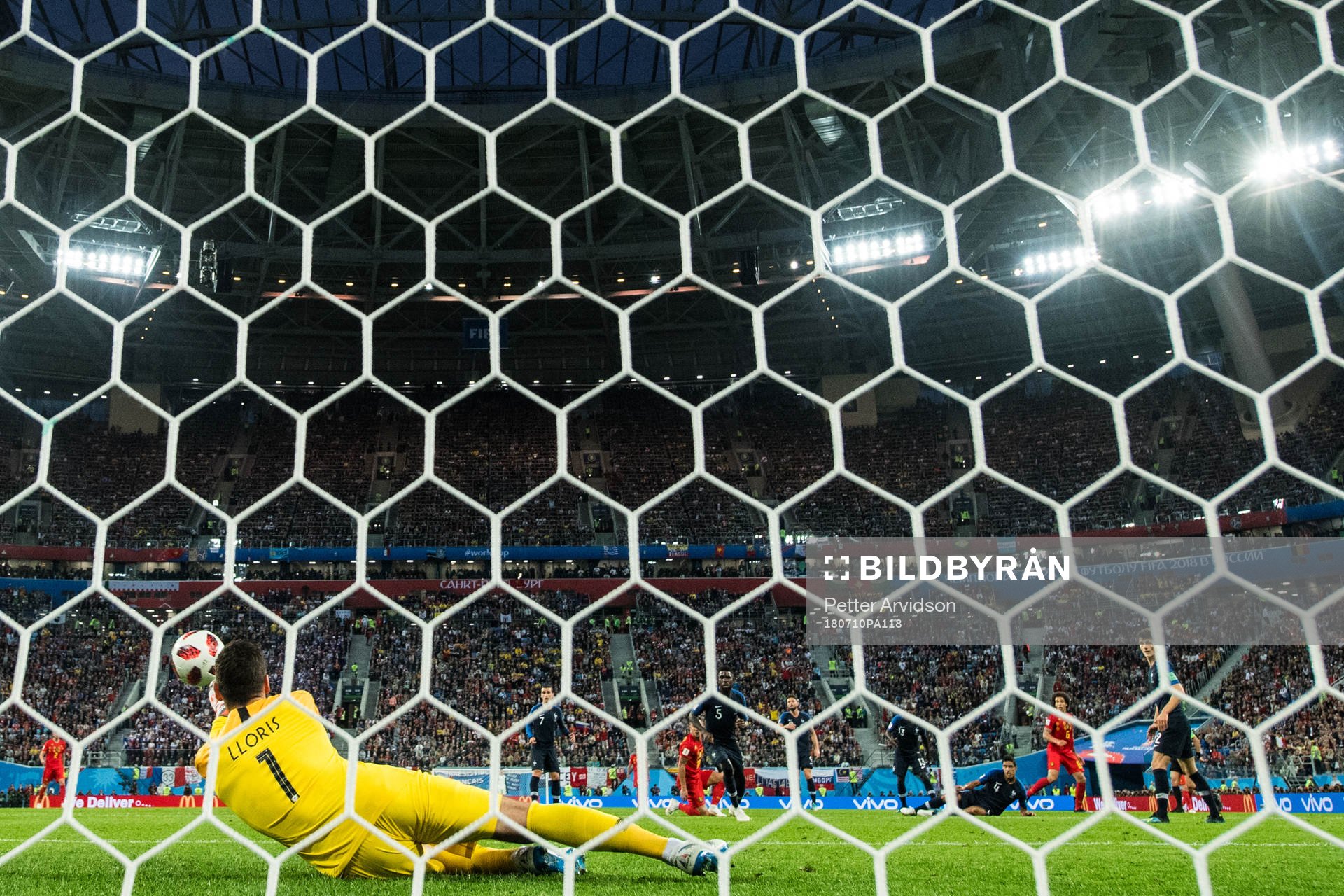Goalkeeper Hugo Lloris of France makes a save