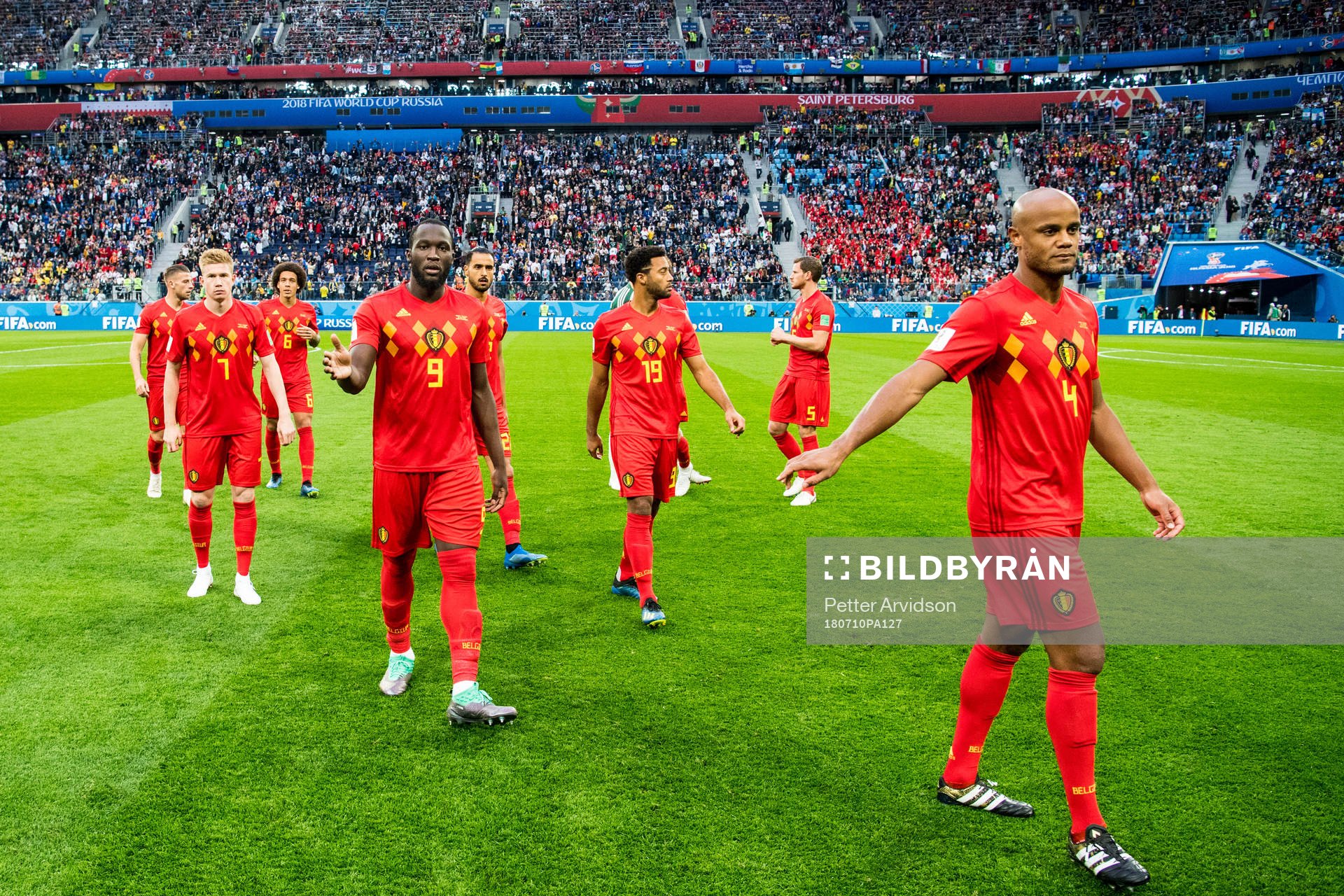 Kevin De Bruyne, Romelu Lukaku, Moussa Dembele and Vincent