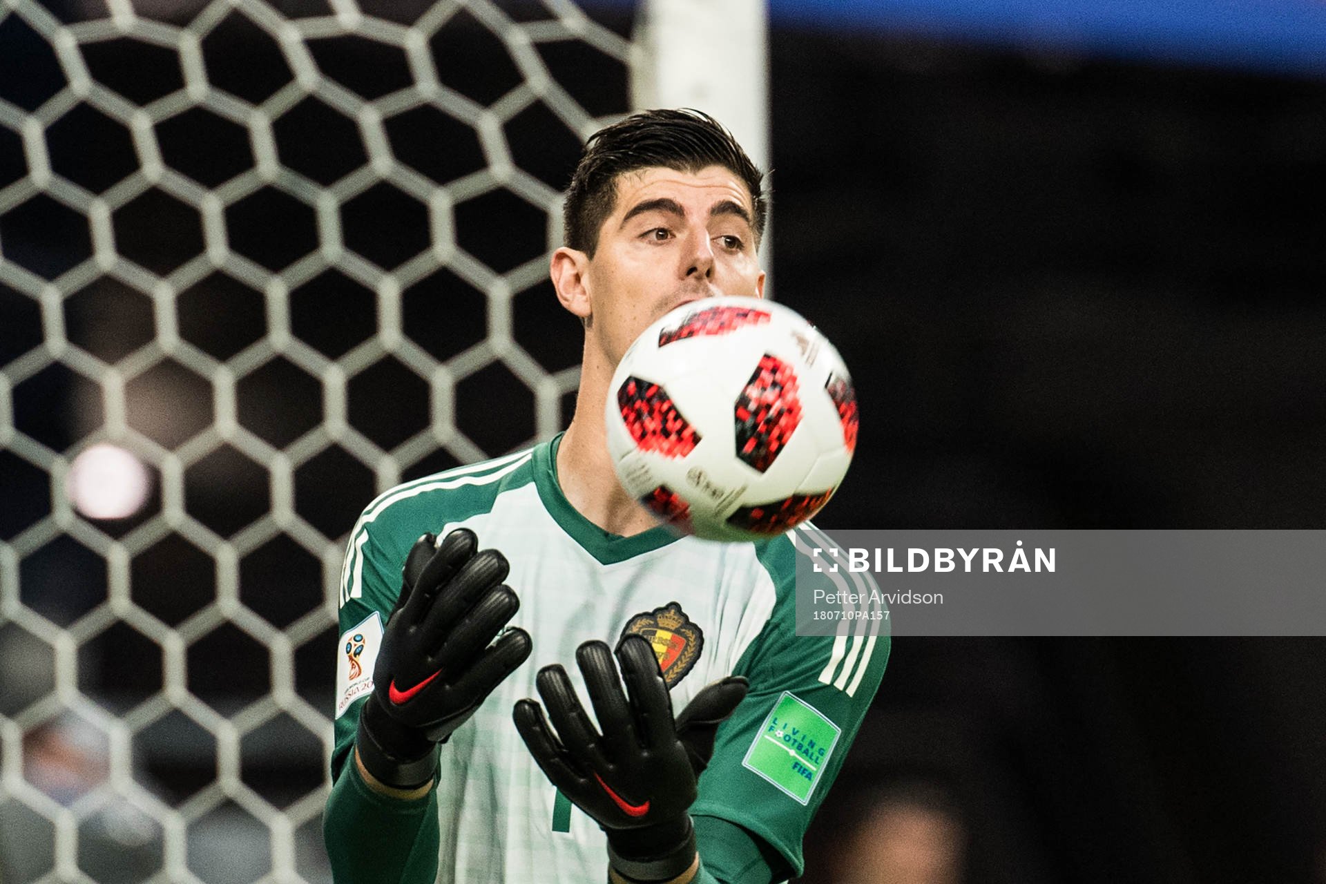 Goalkeeper Thibaut Courtois of Belgium