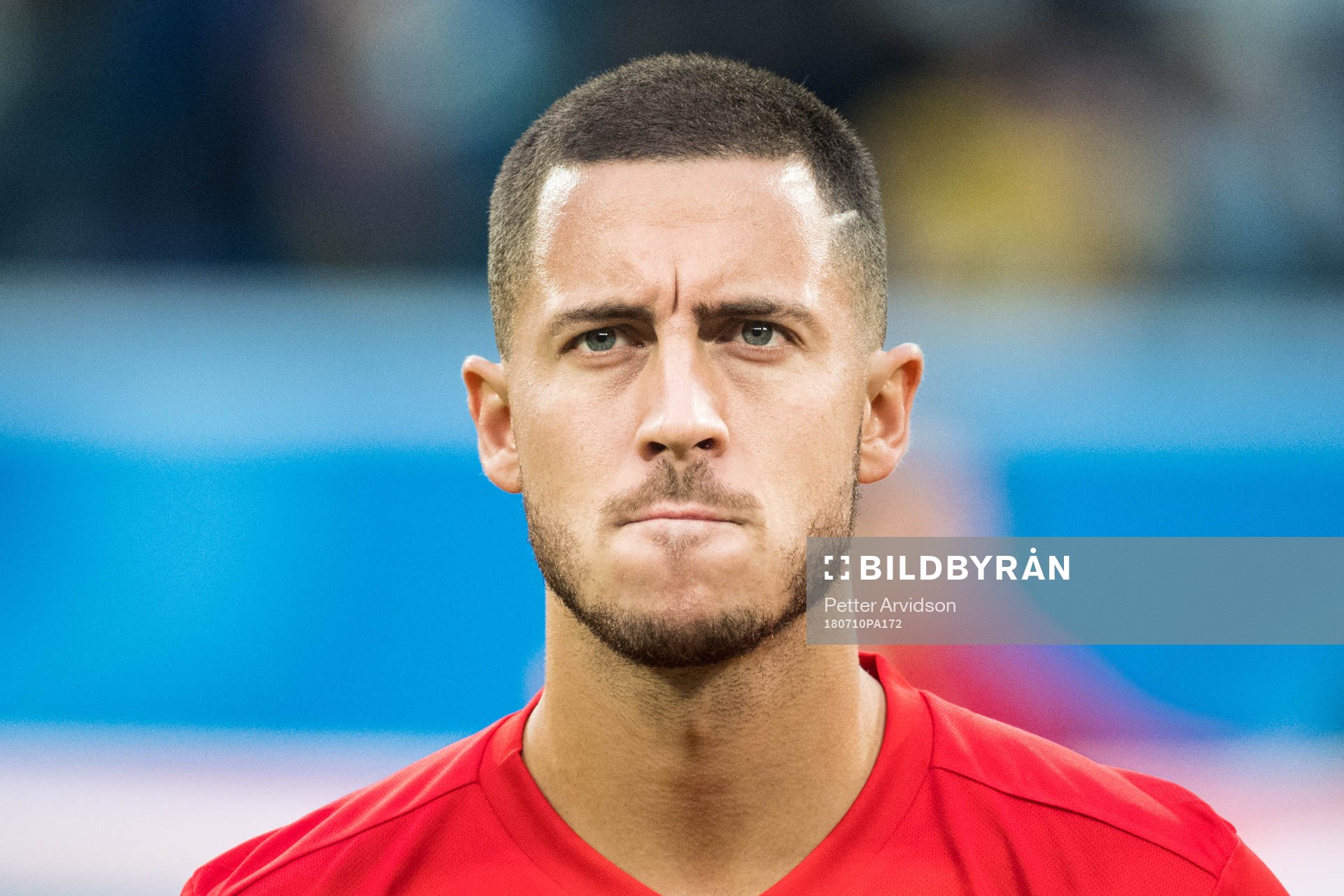 Eden Hazard of Belgium prior the FIFA World Cup semi final