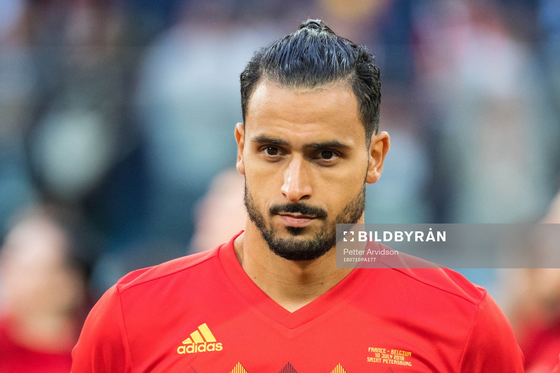 Nacer Chadli of Belgium prior the FIFA World Cup semi final
