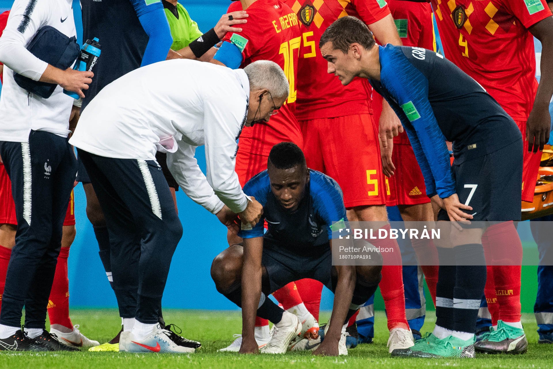 Blaise Matuidi of France is looked