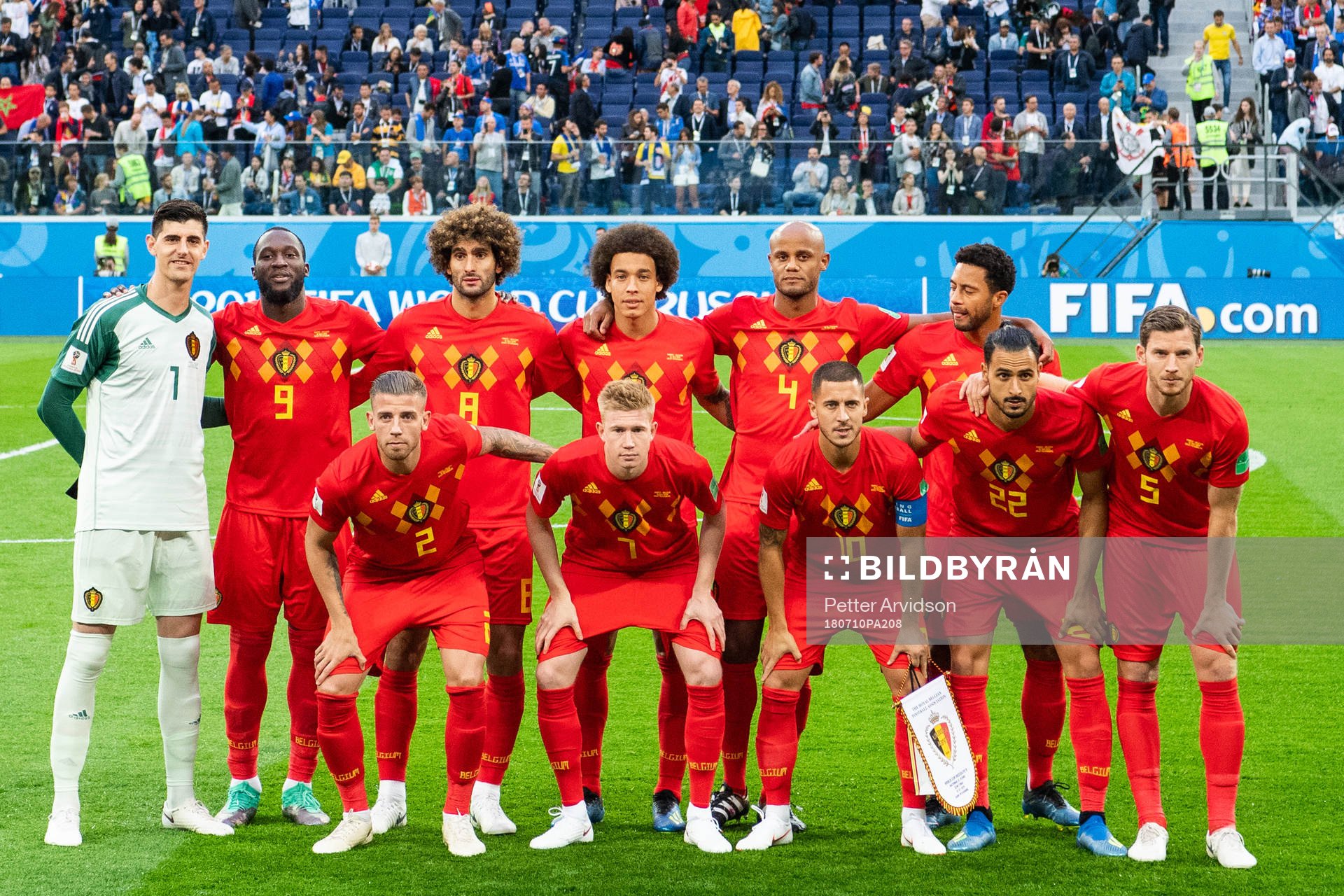 Starting eleven of Belgium goalkeeper Thibaut Courtois,
