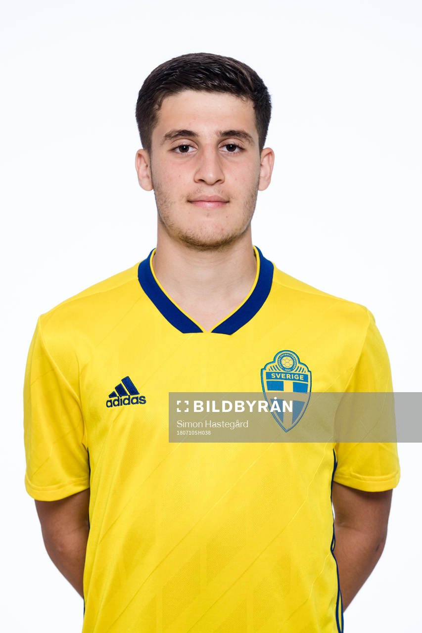 Alexander alp i P17-landslaget poserar för porträtt den 10 juli 2018 i Stockholm.