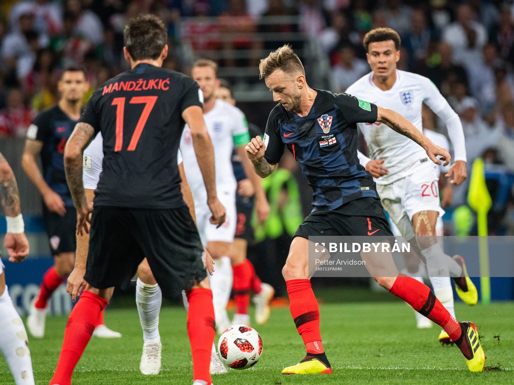 Ivan Rakitic of Croatia competes for the ball