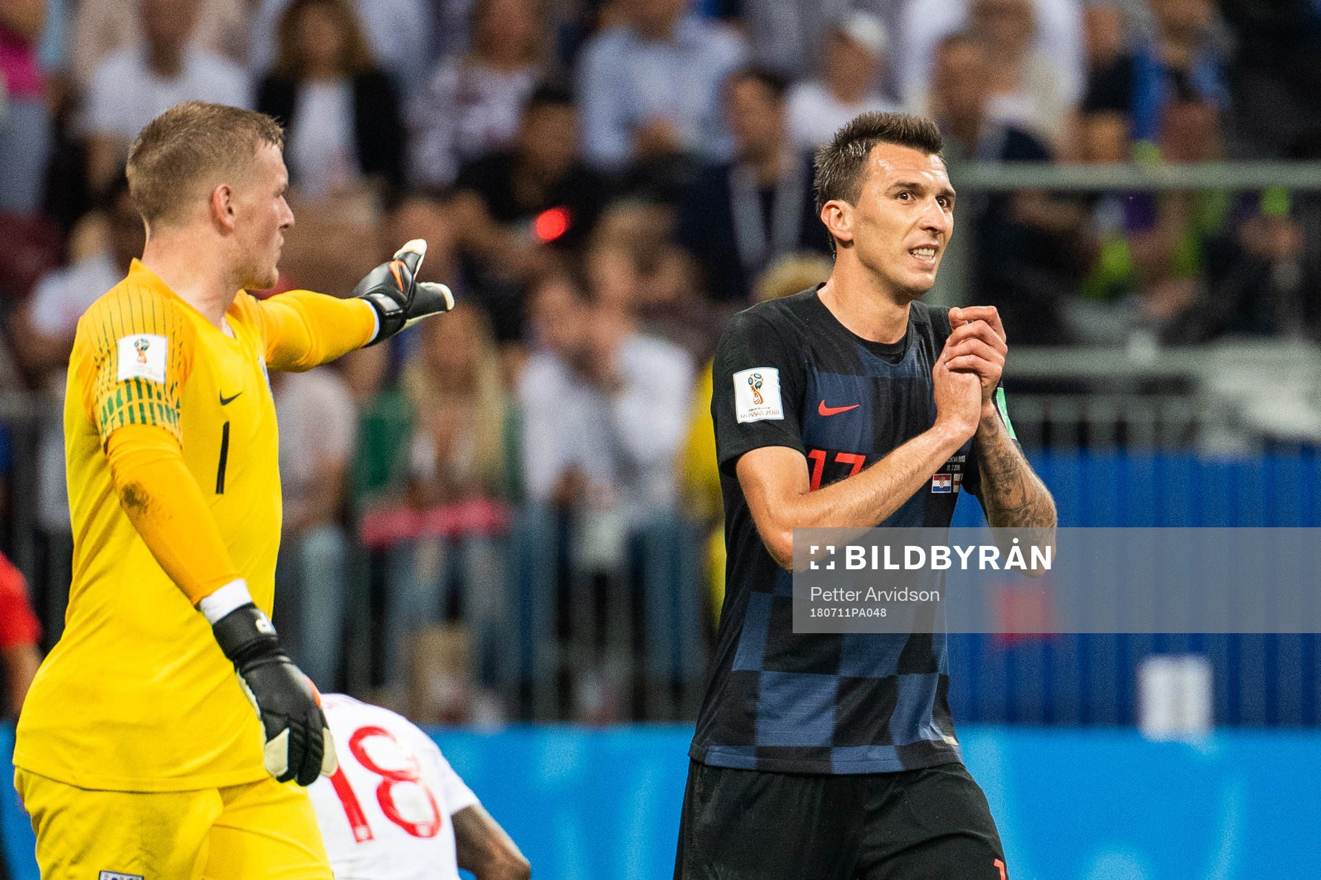 Mario Mandzukic of Croatia looks dejected
