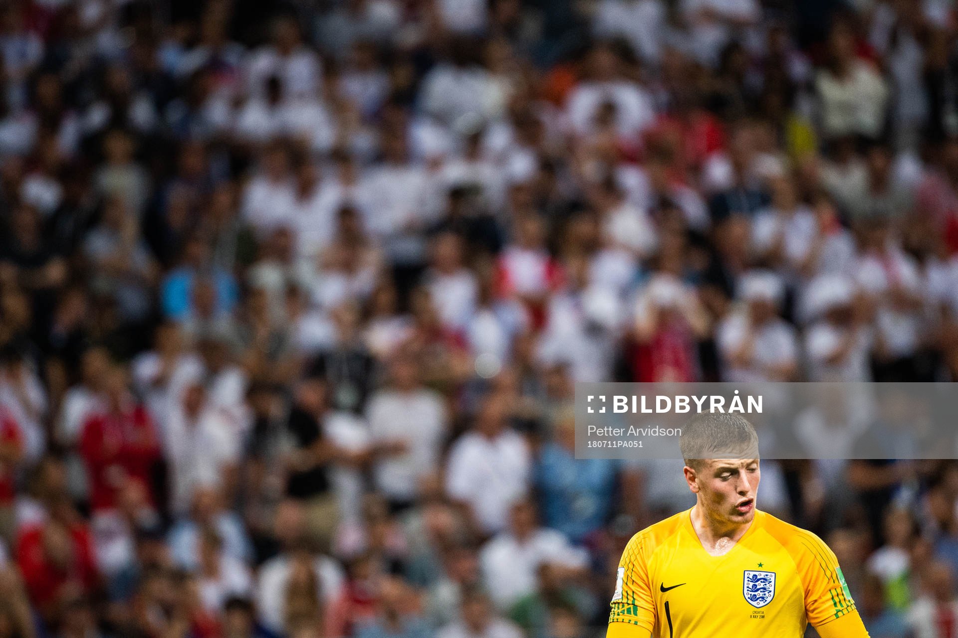 Goalkeeper Jordan Pickford looks dejected