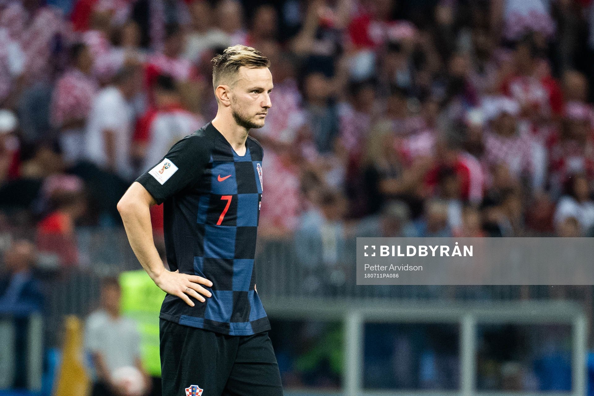 Ivan Rakitic of Croatia looks dejected