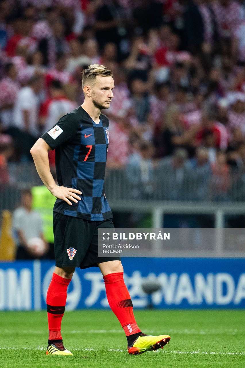 Ivan Rakitic of Croatia looks dejected