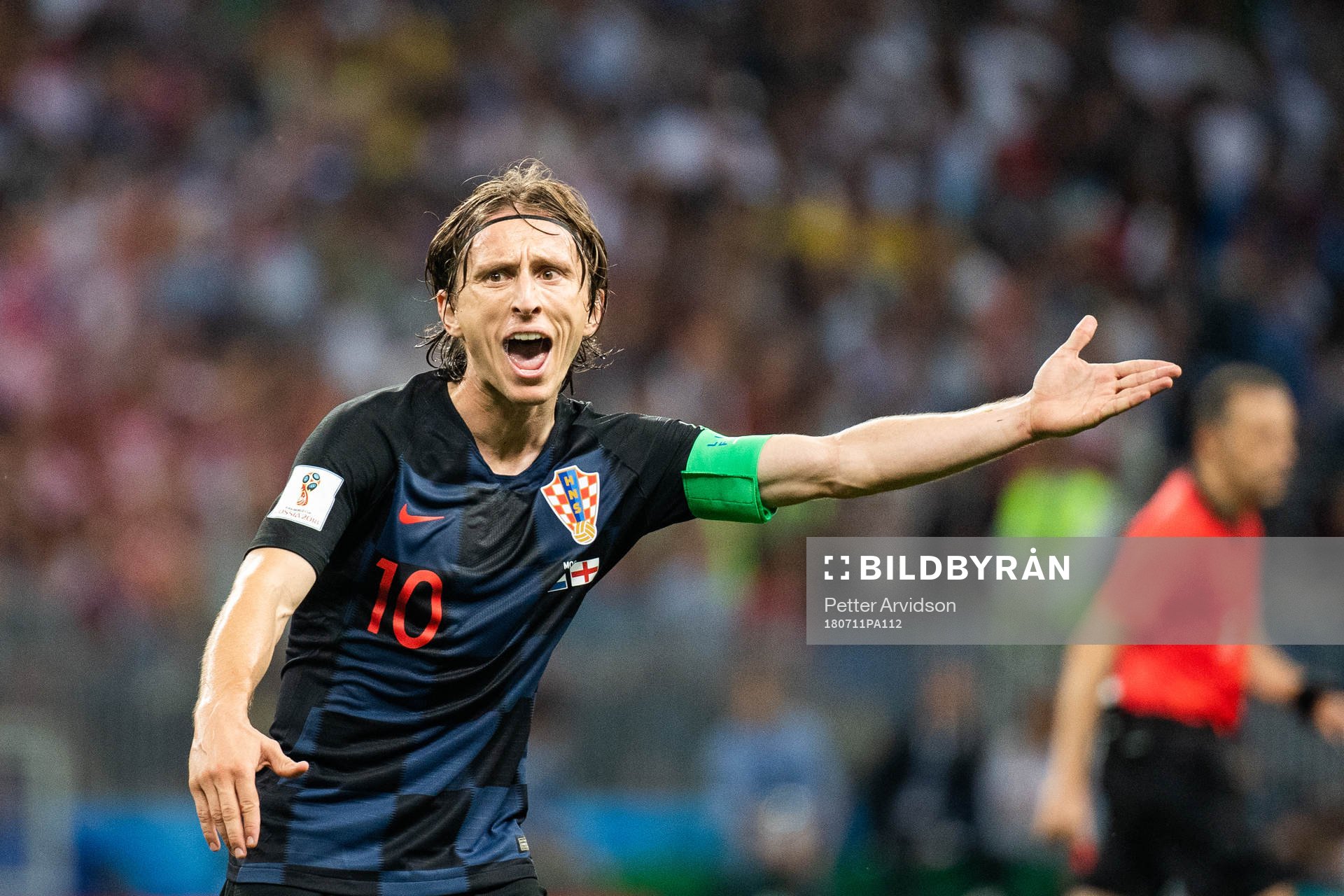 Luka Modric of Croatia reacts