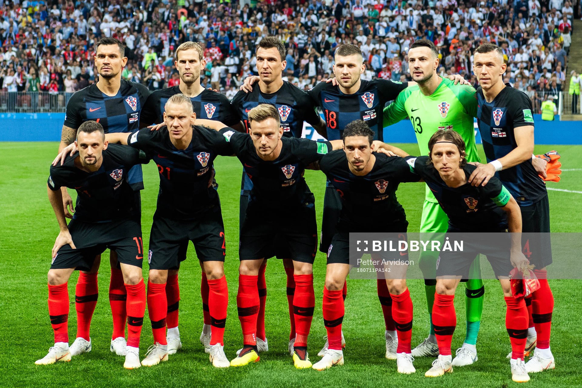 Starting eleven of Croatia Dejan Lovren, Ivan Strinic,