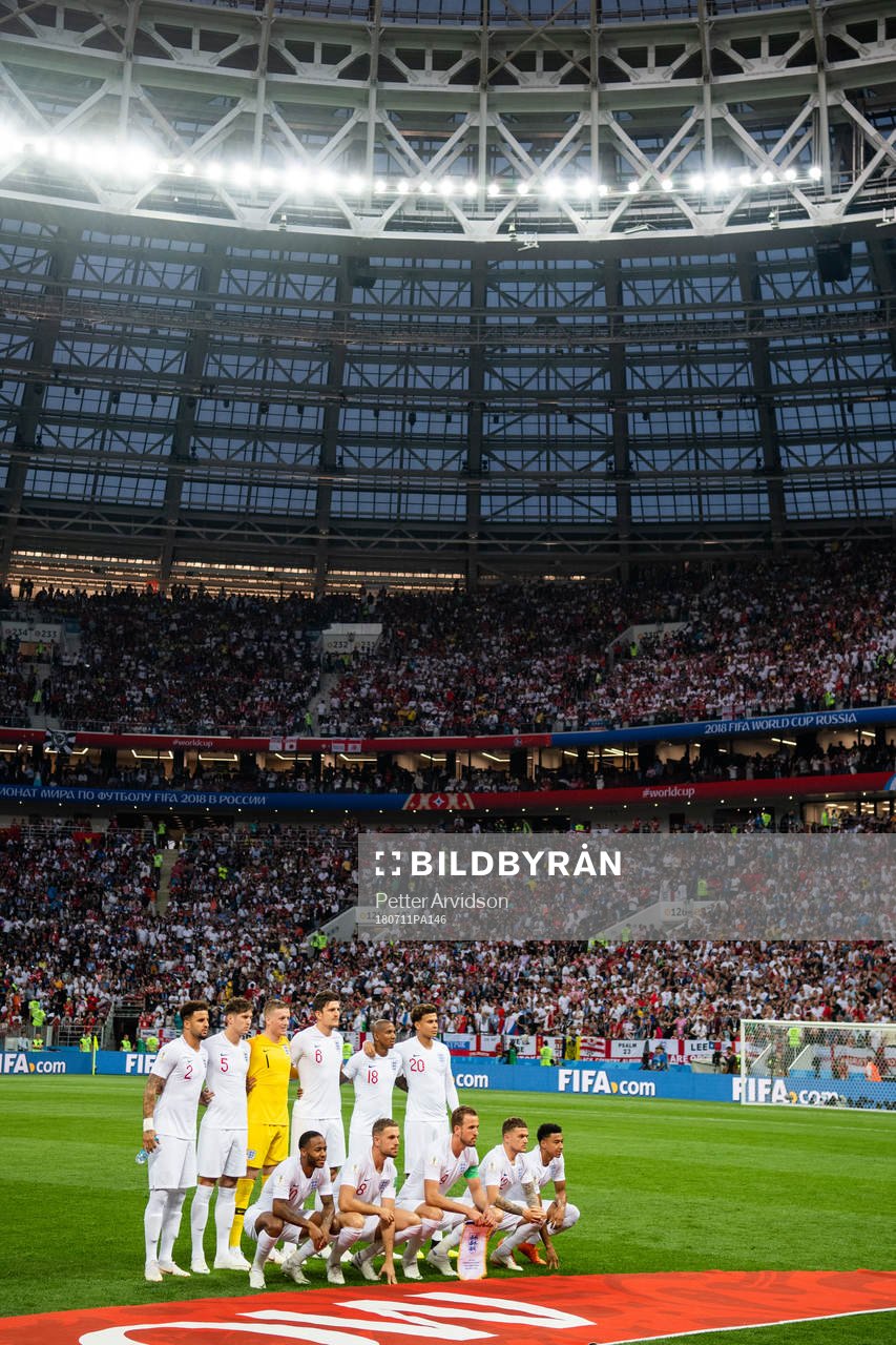 Starting eleven of England Kyle Walker, John Stones,