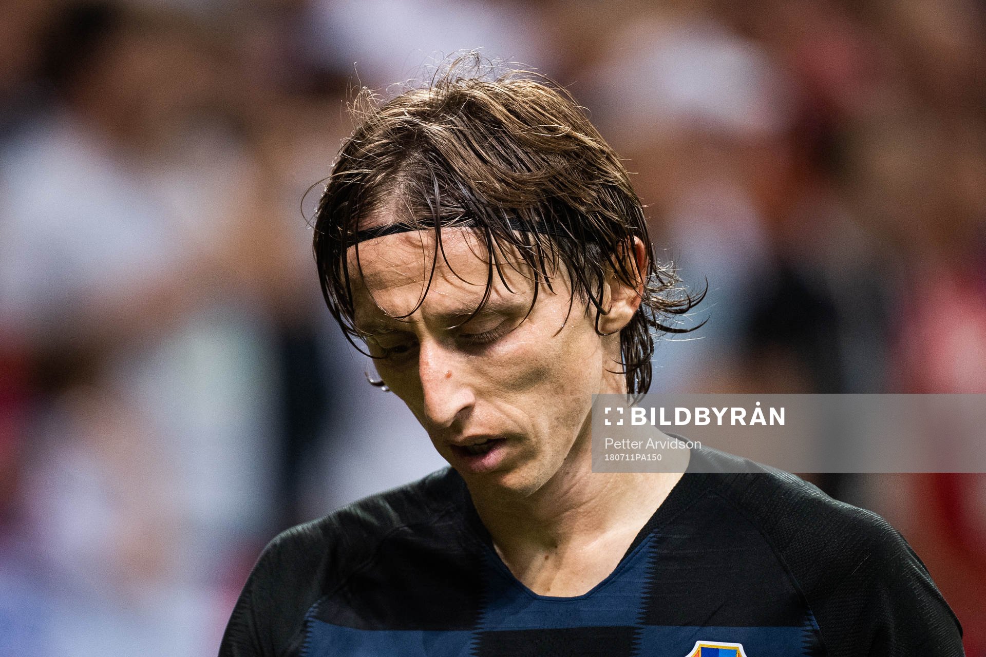 Luka Modric of Croatia looks dejected