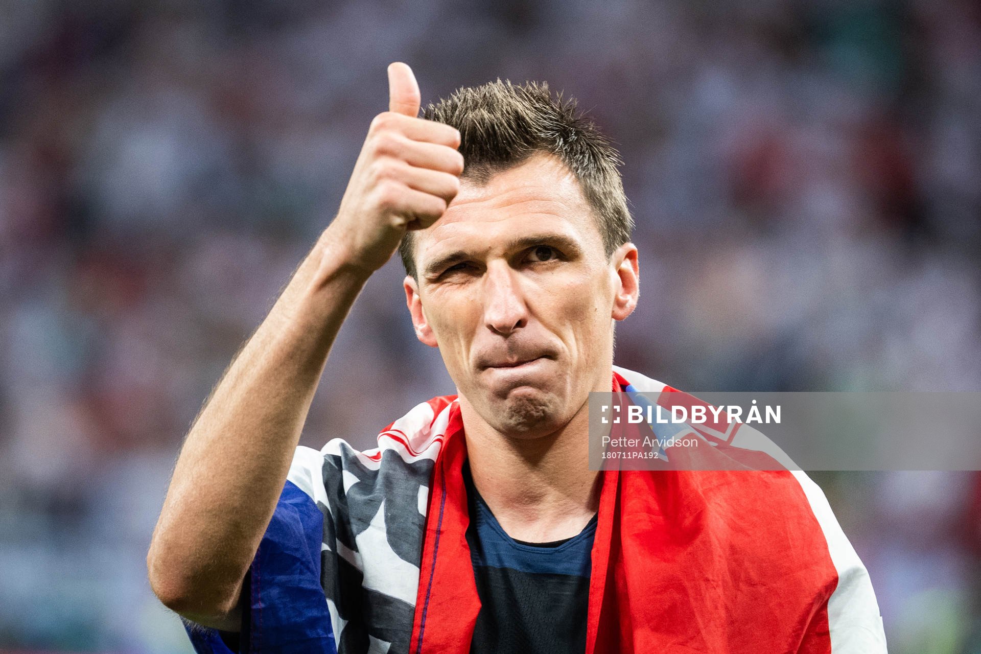 Mario Mandzukic of Croatia celebrate