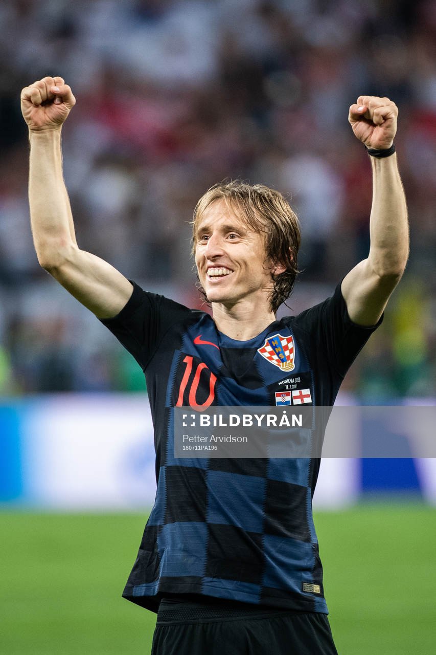 Luka Modric of Croatia celebrate