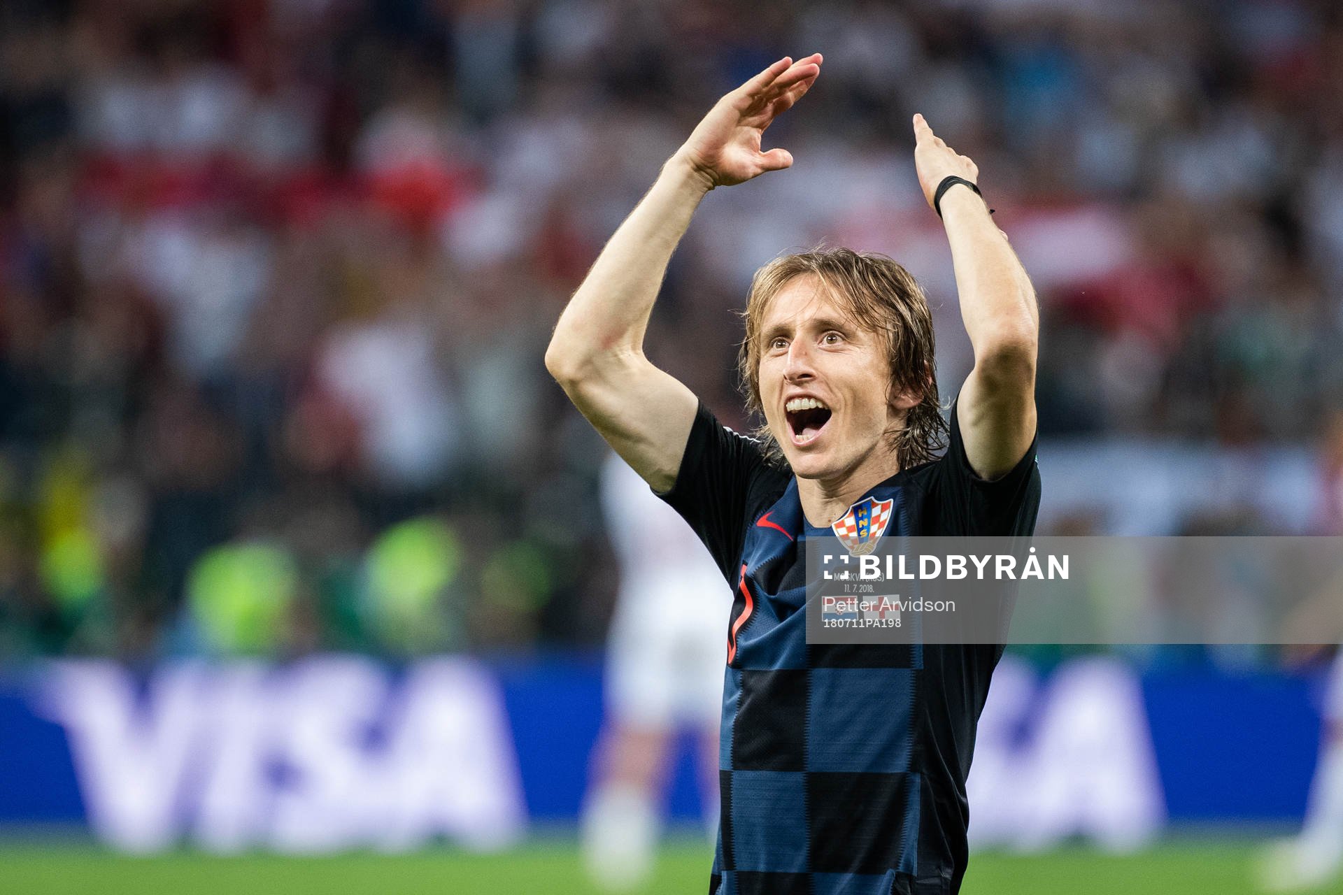 Luka Modric of Croatia celebrate