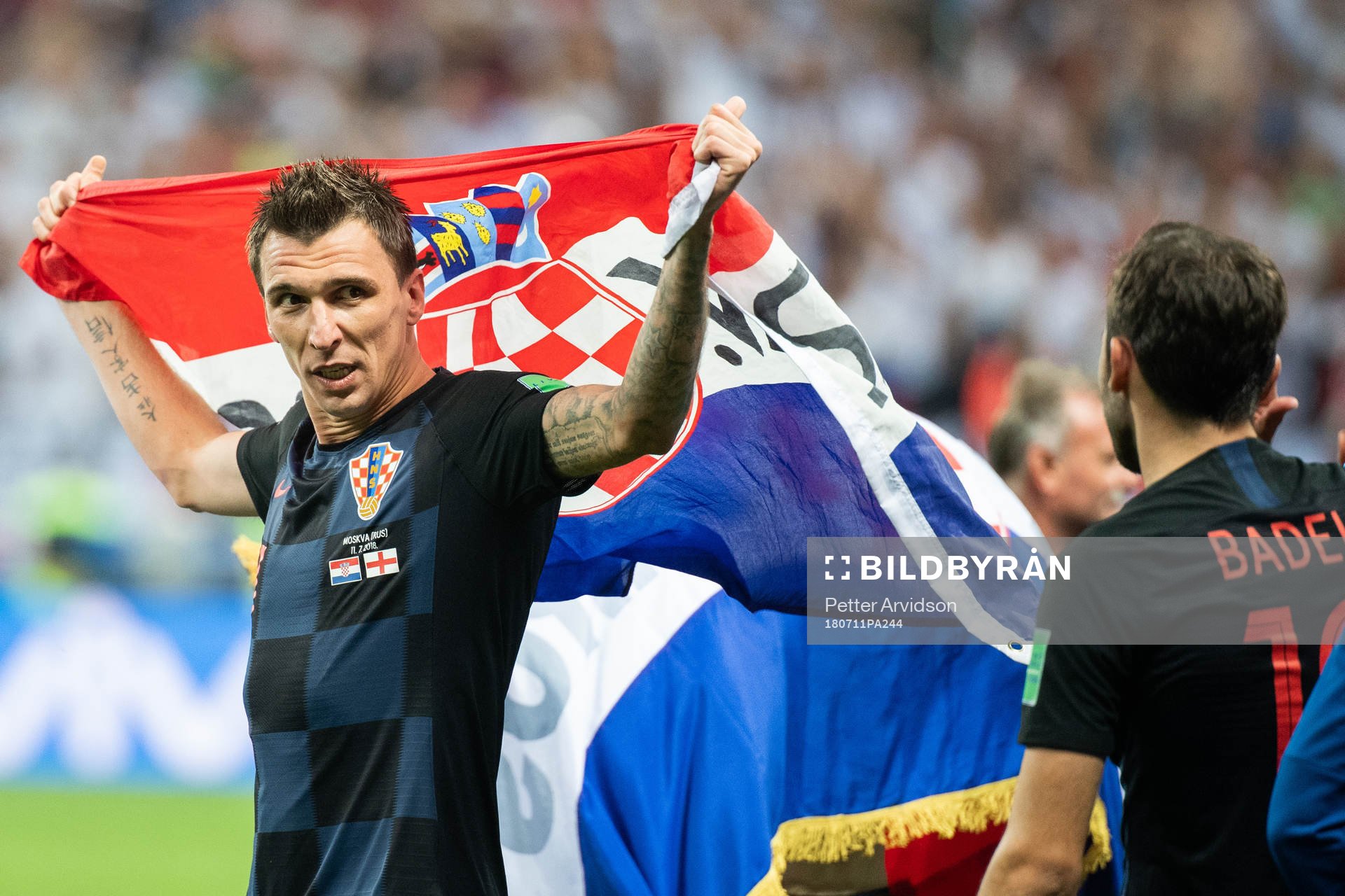 Mario Mandzukic of Croatia celebrate
