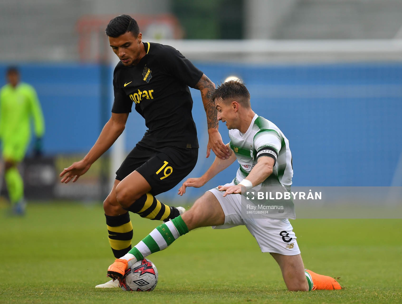 Ronan Finn of Shamrock Rovers in action against Ahmed Yasin