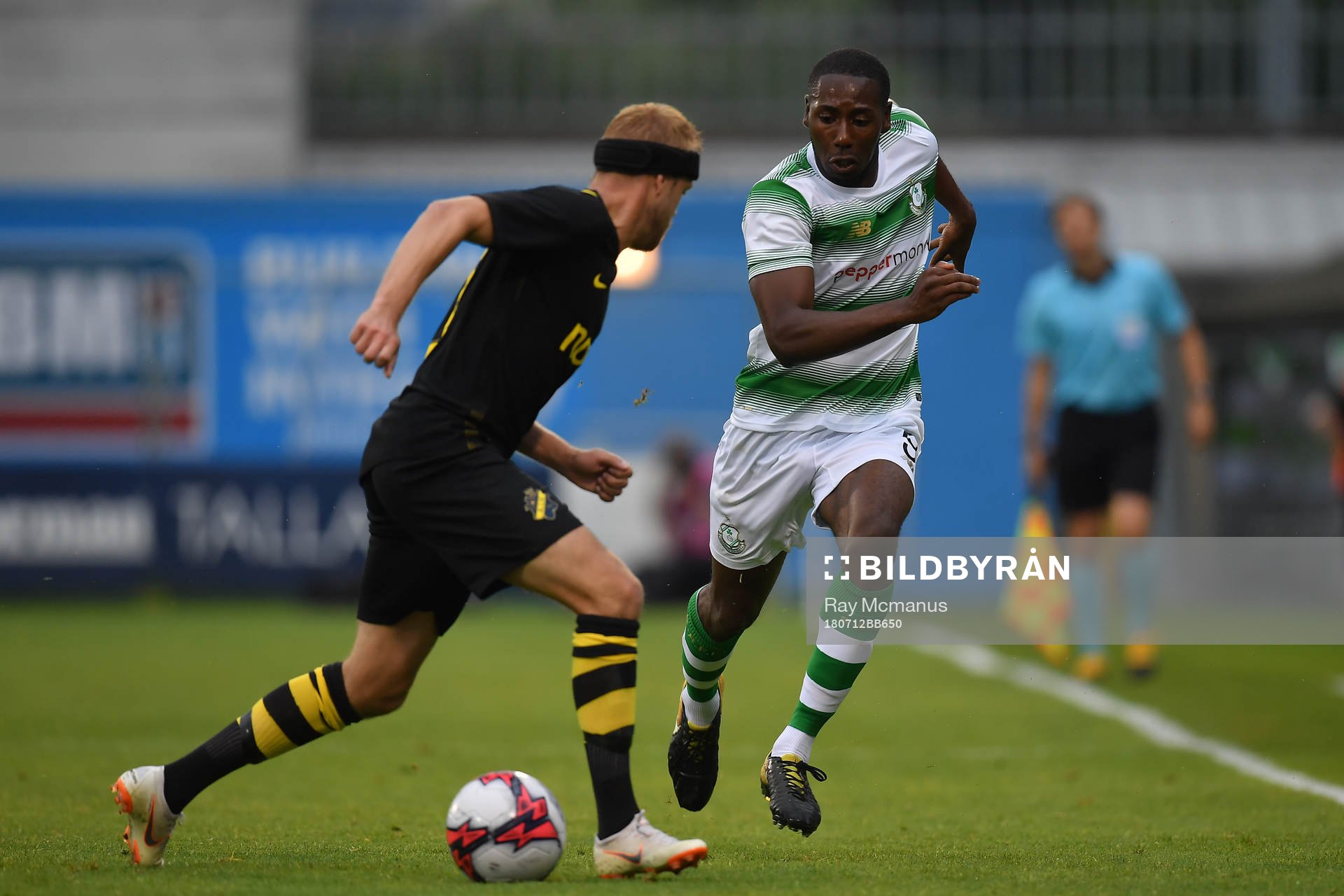 Dan Carr of Shamrock Rovers in action against Daniel