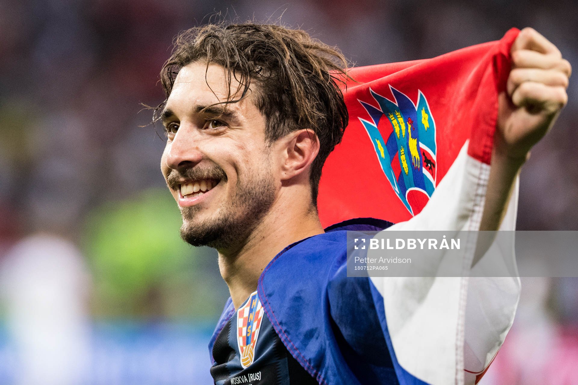 Sime Vrsaljko of Croatia celebrates