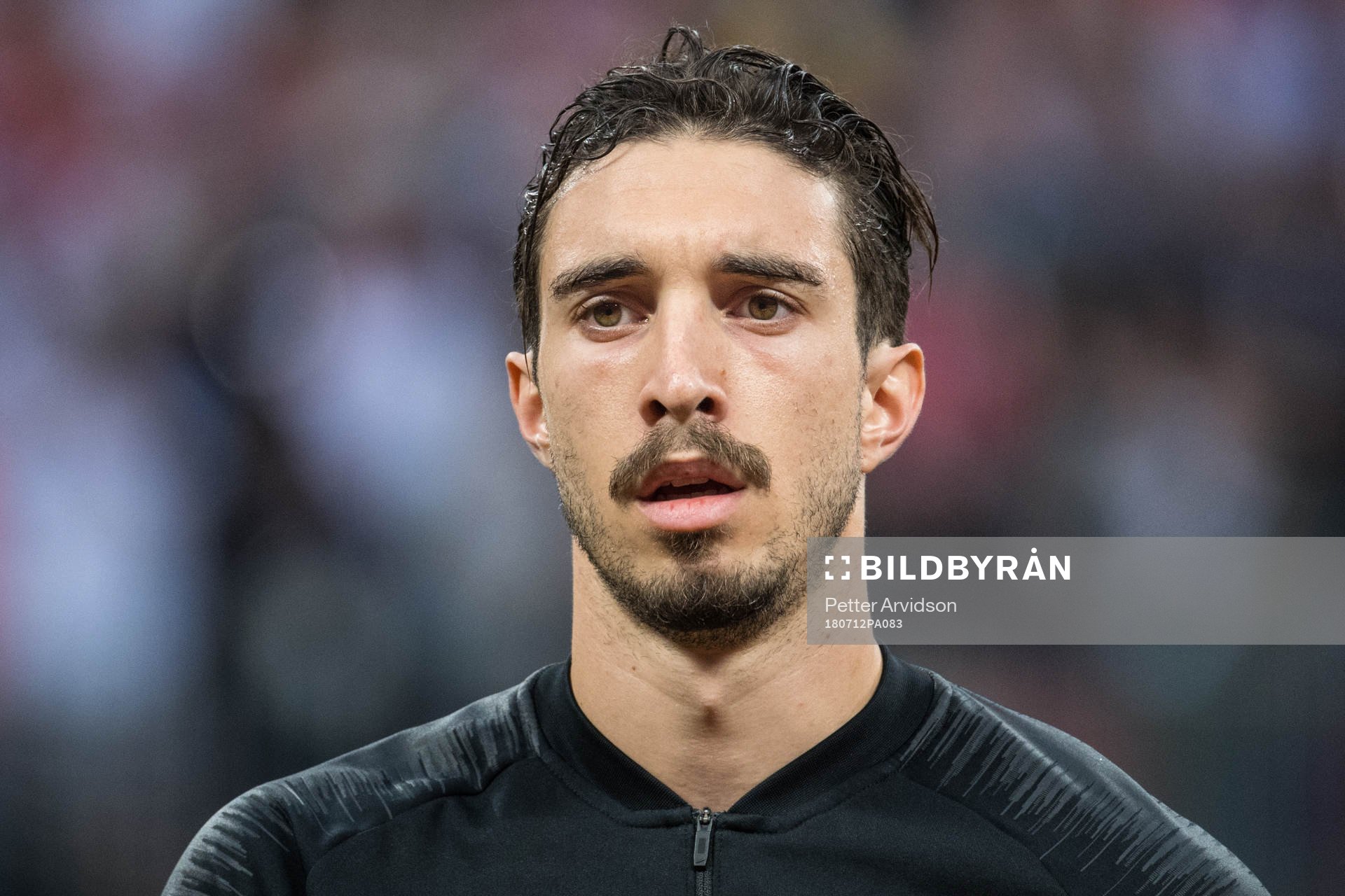Sime Vrsaljko of Croatia prior the FIFA World Cup semi final match between Croatia and England on July 12, 2018 in Moscow.