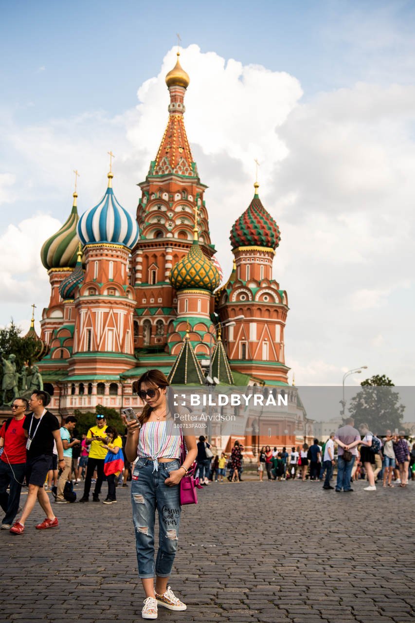 The Saint Basil's Cathedral at the Red Square